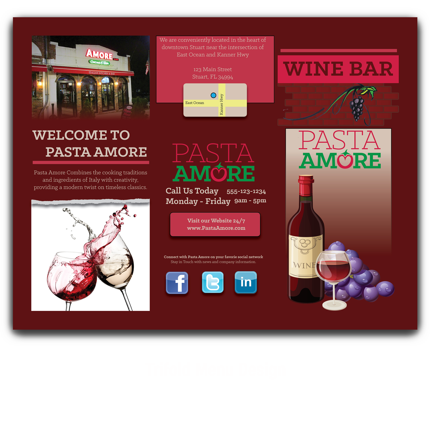 Pasta Amore Trifold